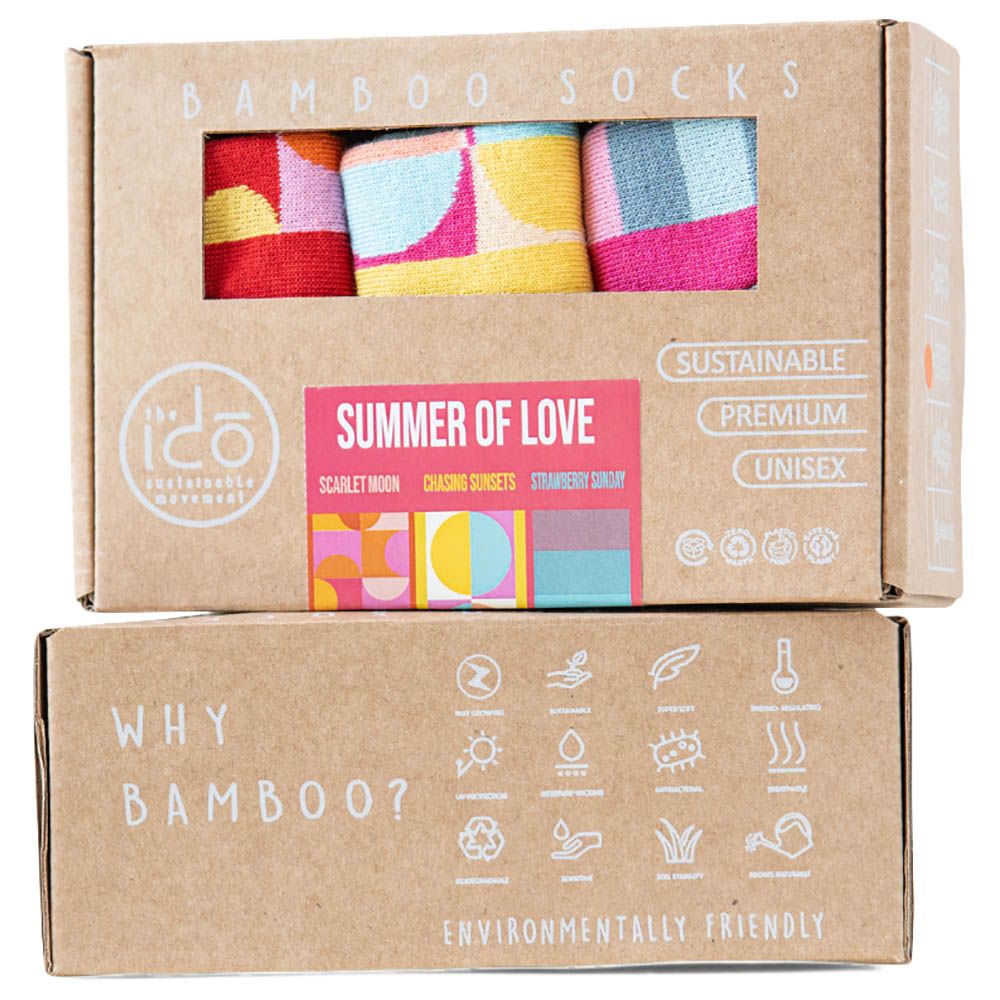 The Ido Movement - 3pc-Set - Bamboo Socks - Summer Of Love