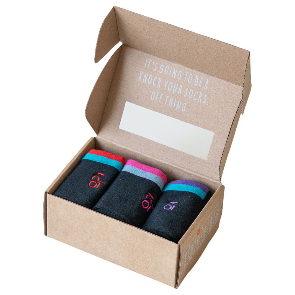 The Ido Movement - 3pc-Set - Bamboo Socks - The Black Box