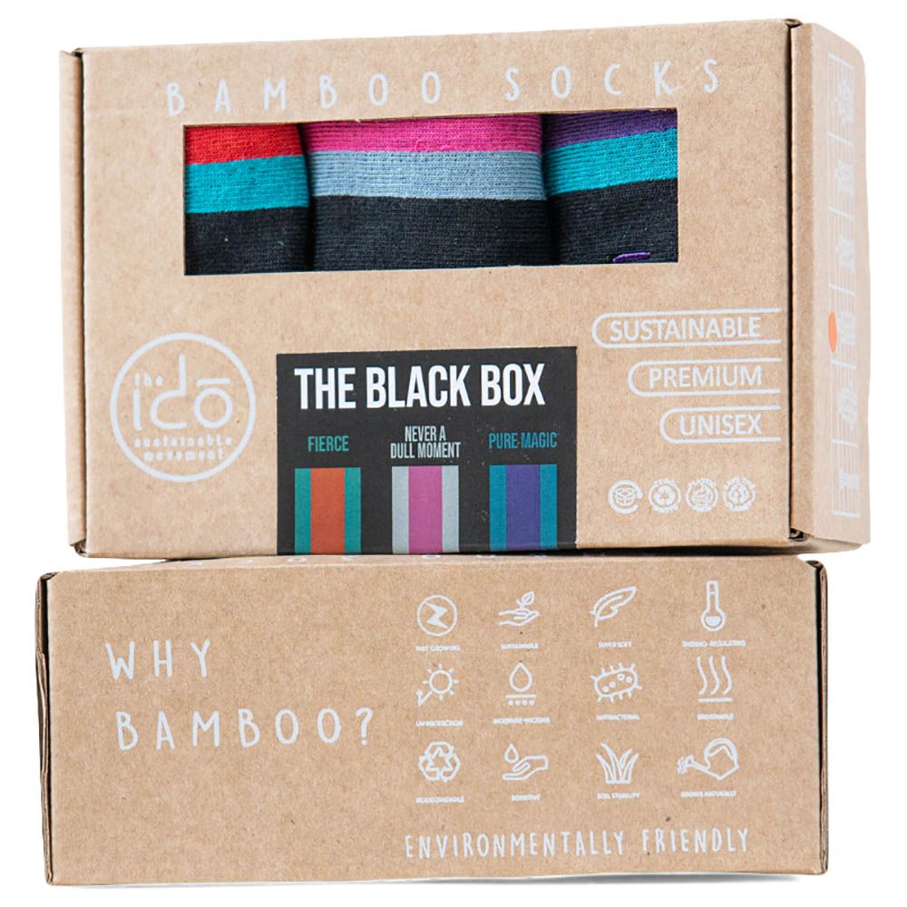 The Ido Movement - 3pc-Set - Bamboo Socks - The Black Box