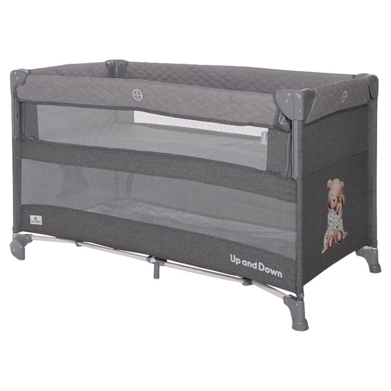 Lorelli - Up And Down Baby Cot - Cool Grey Bear