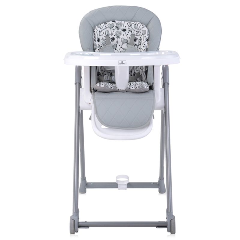 Lorelli - Party Cool High Chair - Grey Leather