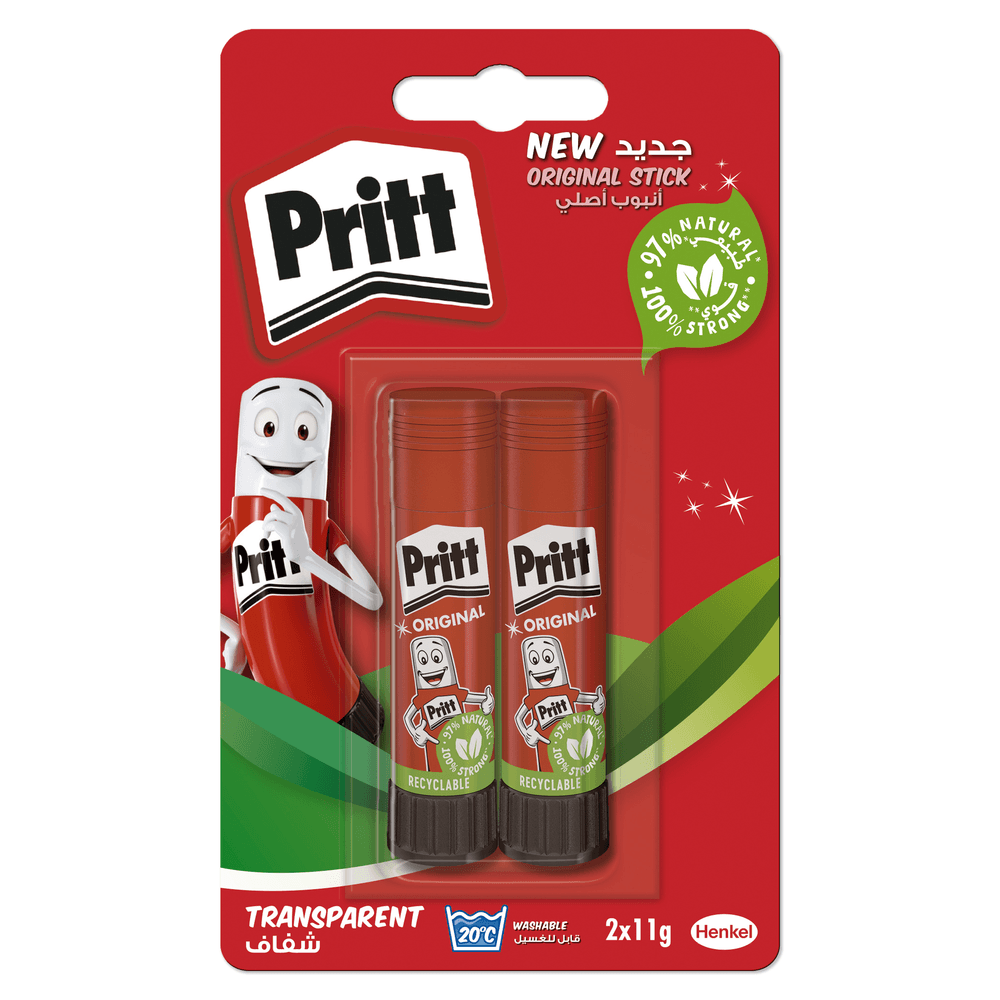 Pritt - Original Glue Stick - 11 g - Pack of 2