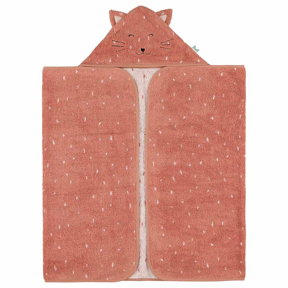 Trixie - Hooded Towel - Mrs. Cat - Pink - Xl