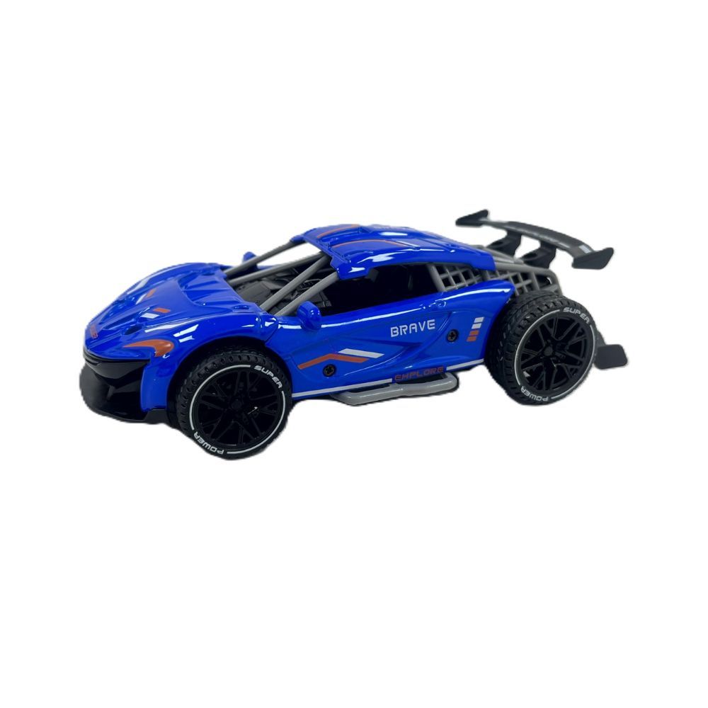 D-Power - Pull Back Die-Cast Car With Sound - Blue