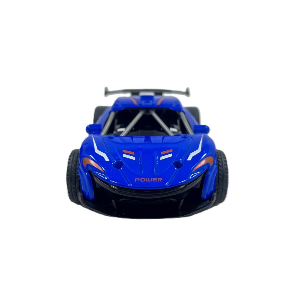 D-Power - Pull Back Die-Cast Car With Sound - Blue