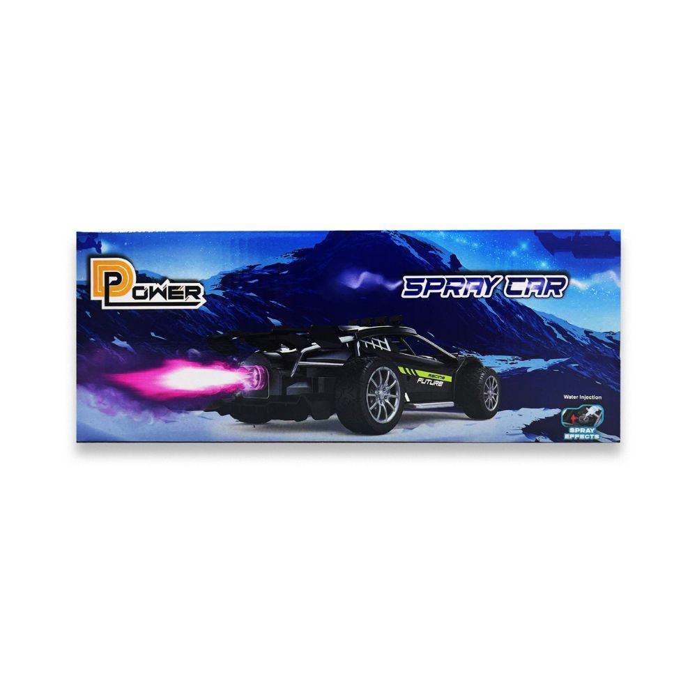 D-Power - Speed X Remote Control Stunt Spray Car - Black