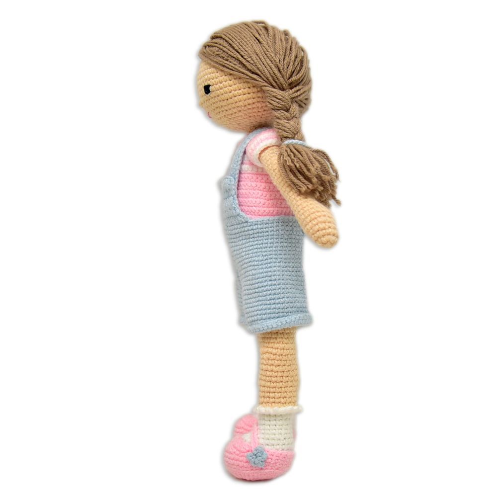 Happy Threads - Handmade Crocheted Love & Care Emma Doll 17 Inches - Multicolour