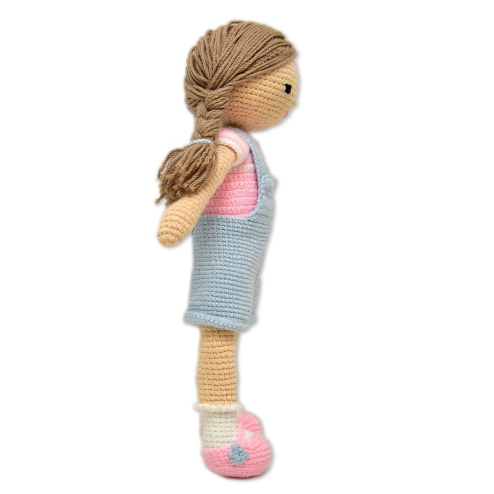 Happy Threads - Handmade Crocheted Love & Care Emma Doll 17 Inches - Multicolour