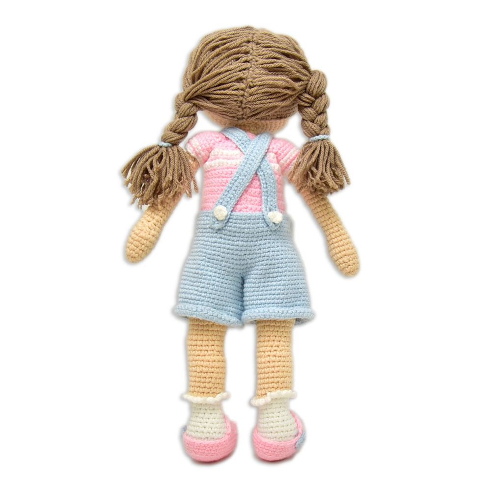 Happy Threads - Handmade Crocheted Love & Care Emma Doll 17 Inches - Multicolour