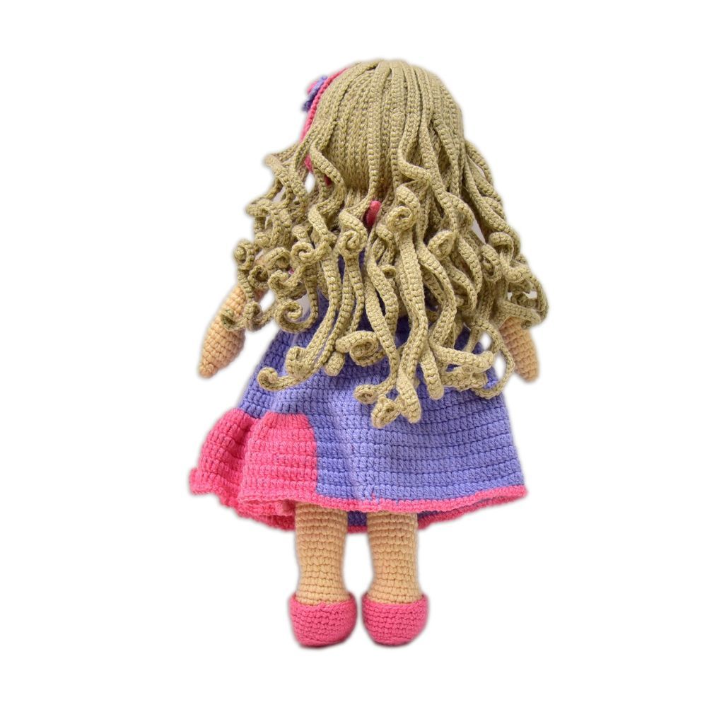 Happy Threads - Handmade Crocheted Adorable Katherine Doll 17 Inches - Multicolour