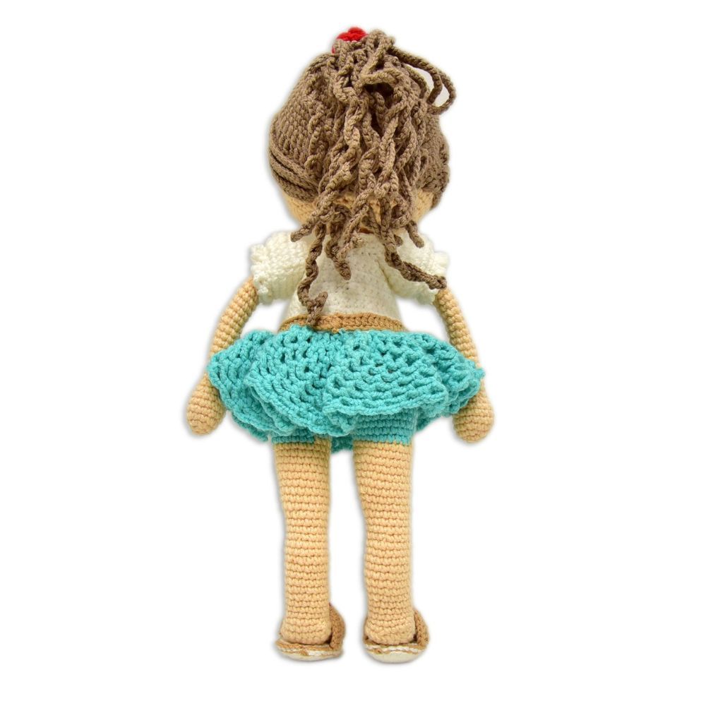 Happy Threads - Handmade Crocheted Love Katie Doll 17 Inches - Multicolour