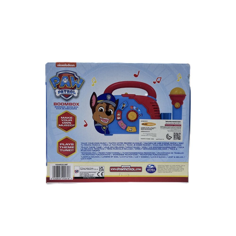 Nickelodeon - Paw Patrol Boombox With Mic Musical Playset