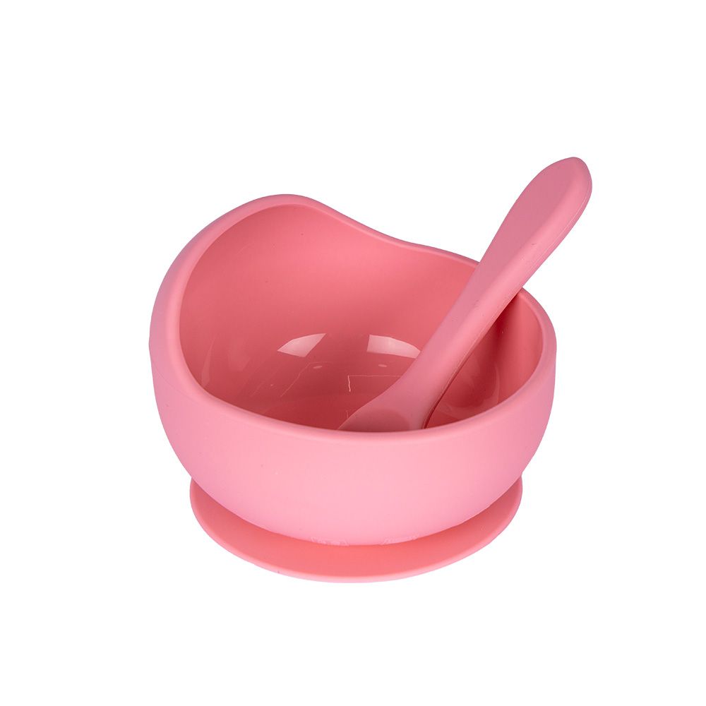 Babies Basic - Feeding Bowl w/ Spoon - 2pcs - Pink