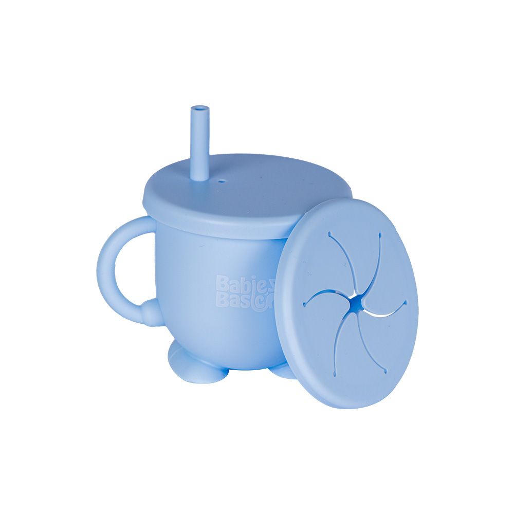 Babies Basic - 2-In-1 Sippy / Snack Cup - Blue