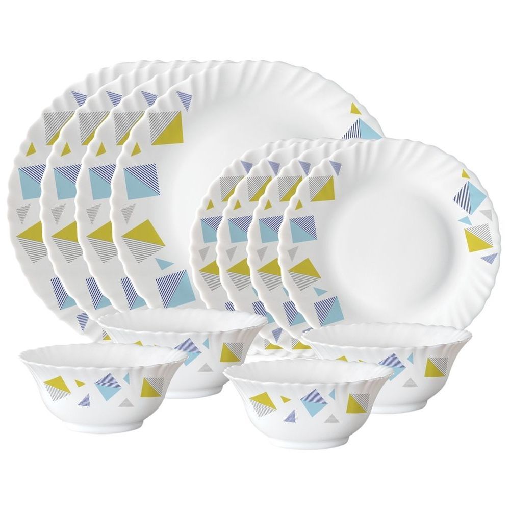 Borosil - Plano Opal Dinner Set - Tirana - 12 Pcs