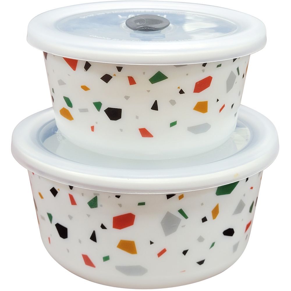 Borosil - Storage Bowl With Lid Set - Confetti - 2 Pcs