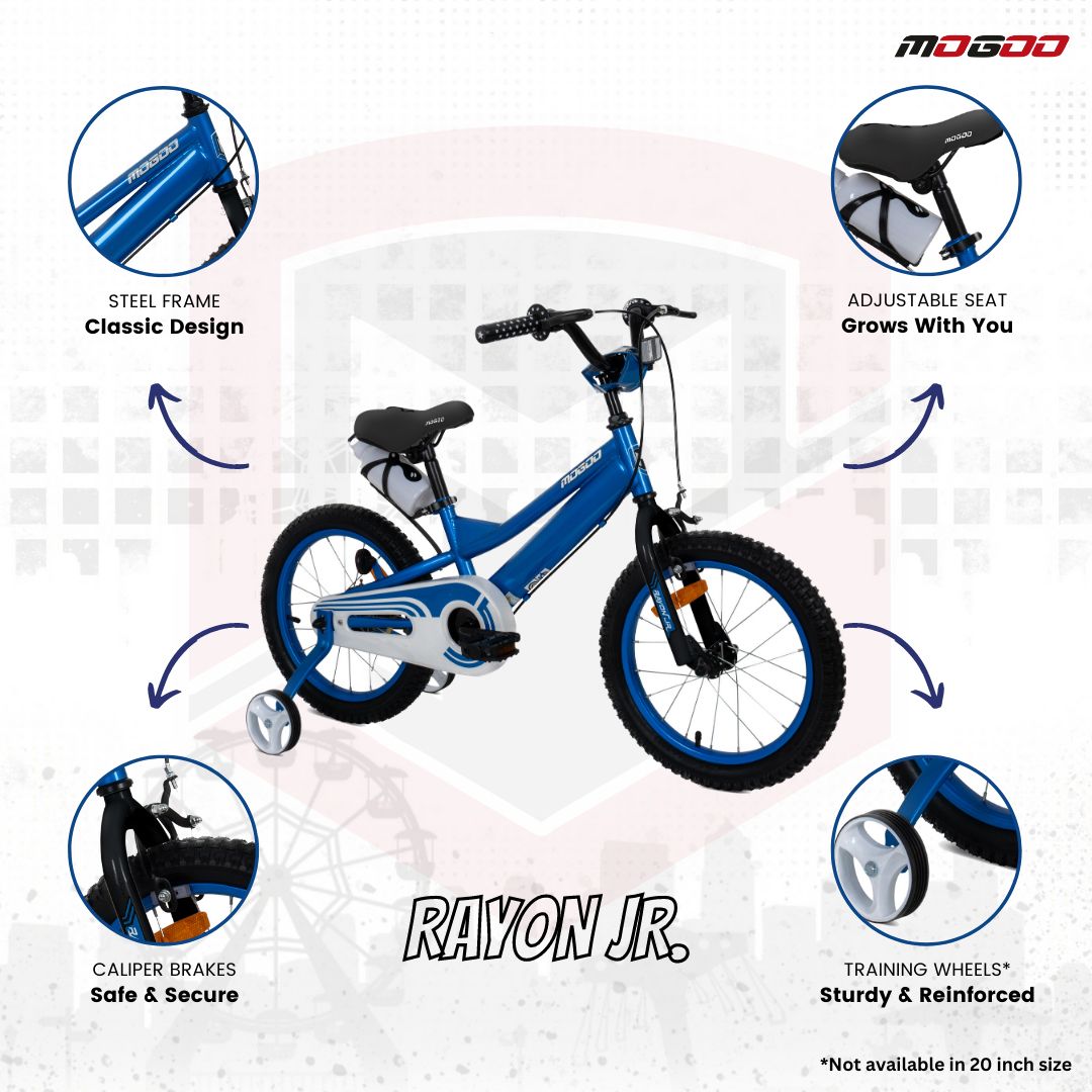 Mogoo - Rayon Junior 2.0 Kids Bicycle - 12 Inch - Blue