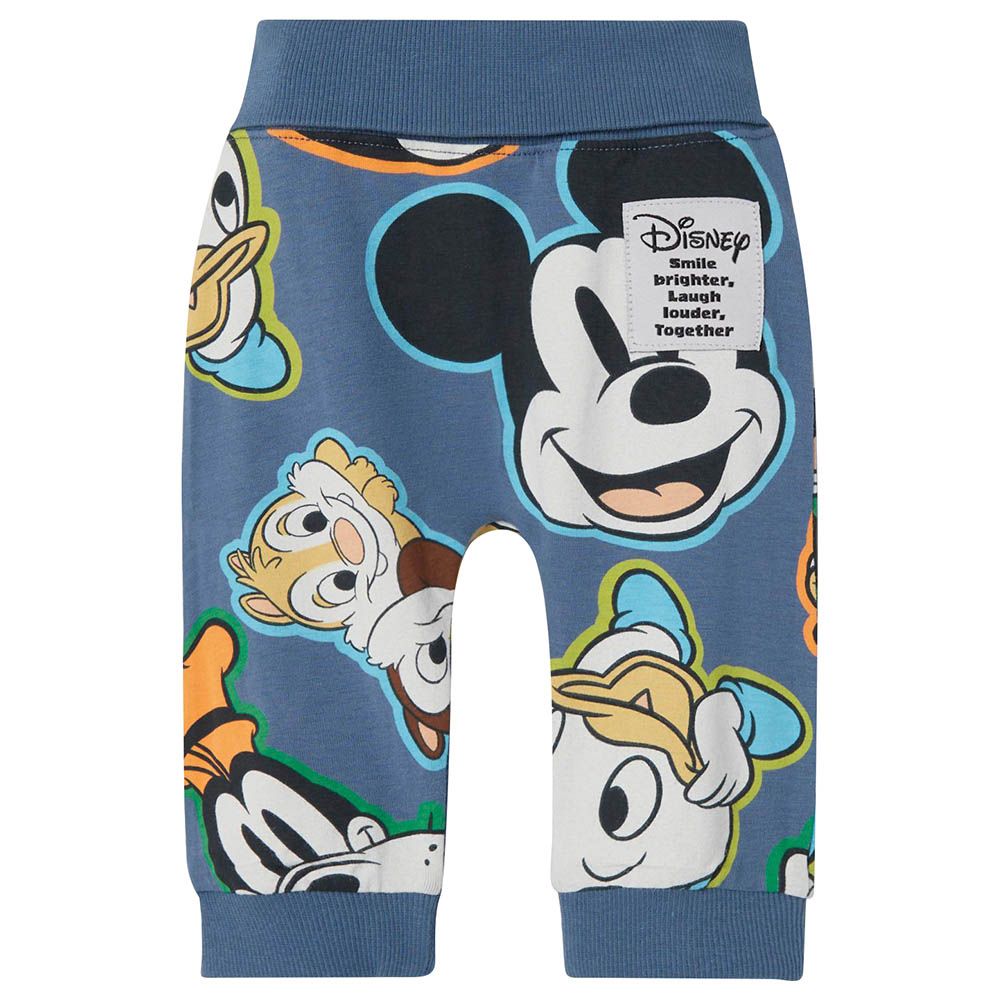 Name It - Mickey Print Joggers - Bluefin