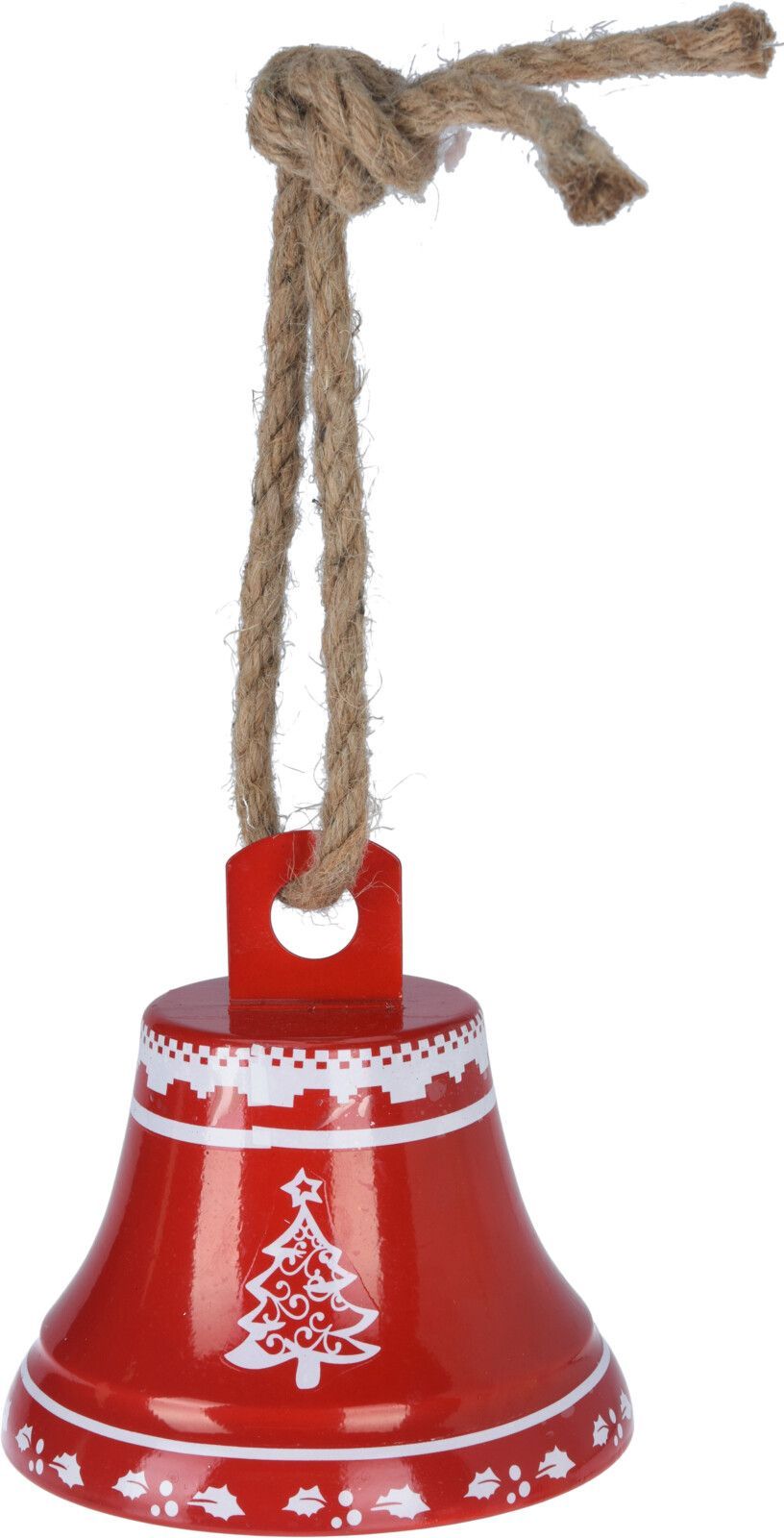 Koopman - Bell With Jute Rope - Red - Style May Vary - 1 Pc