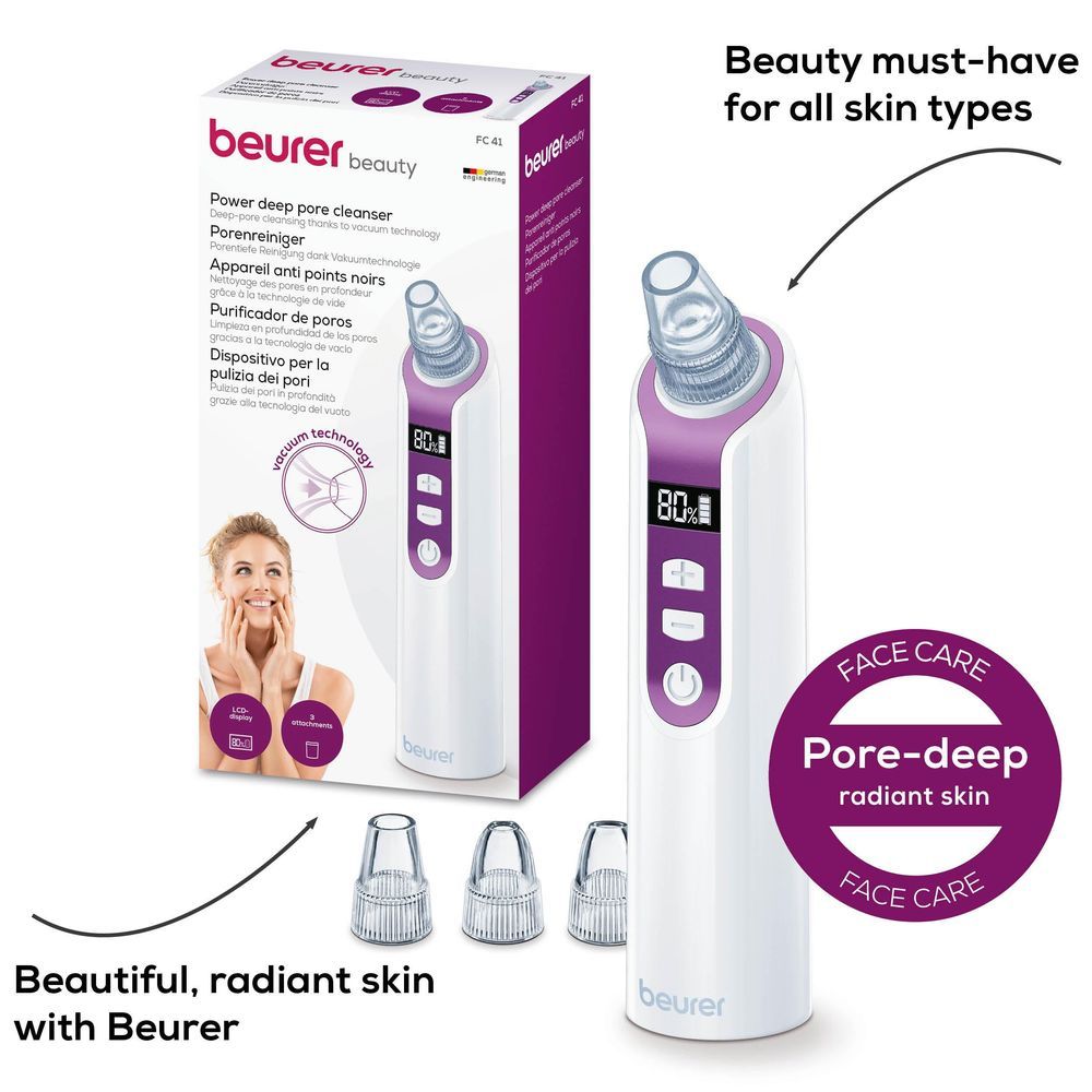 Beurer - Power Deep Pore Cleanser - White/Purple