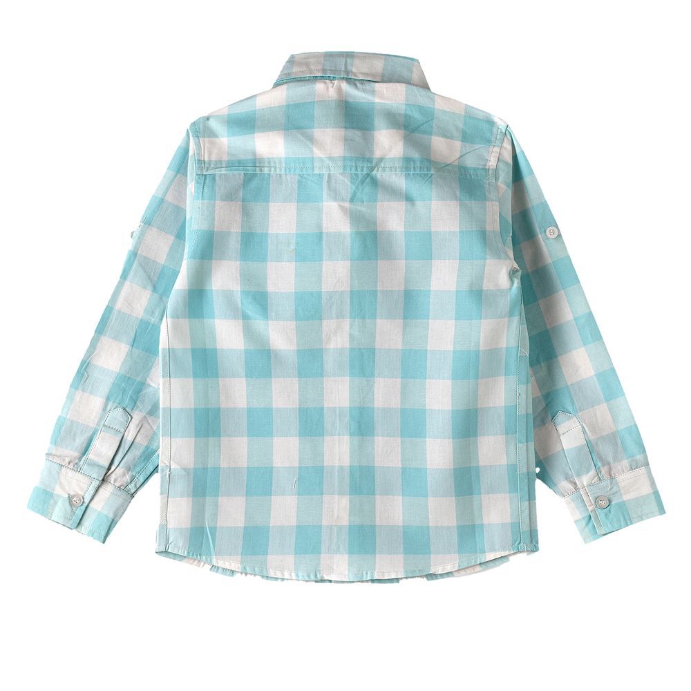 Jam - Boys' Light Blue And White Checkered Shirt