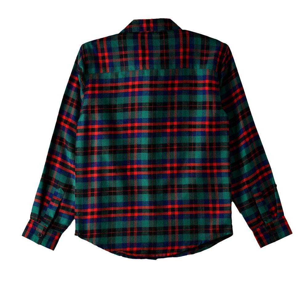 Jam - Boys' Green And Red Plaid Shirt