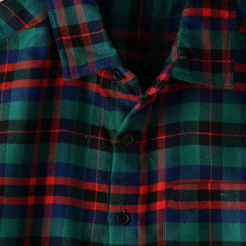 Jam - Boys' Green And Red Plaid Shirt