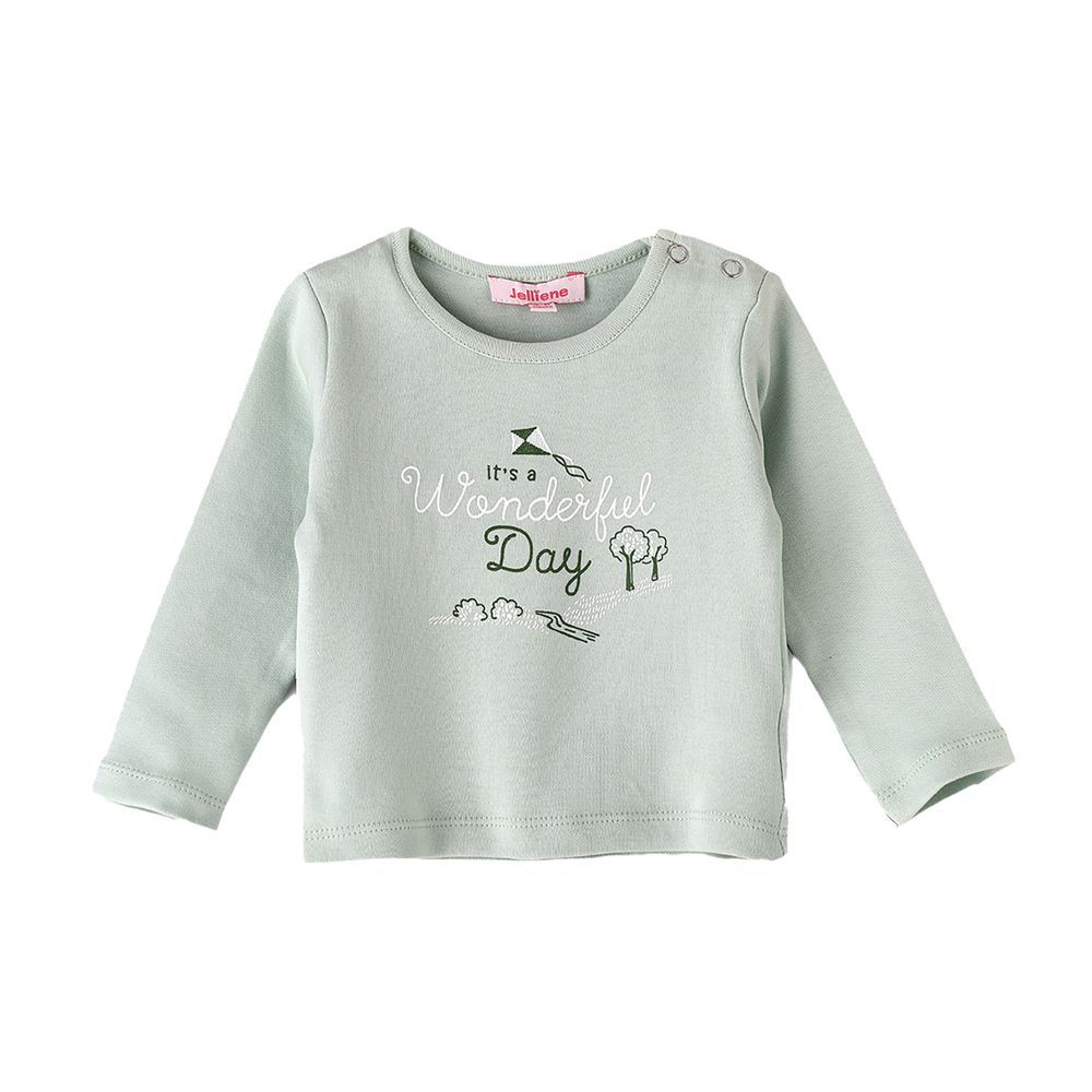 Jelliene - Girls' It's a Wonderful Day Graphic Sweatshirt - Grey