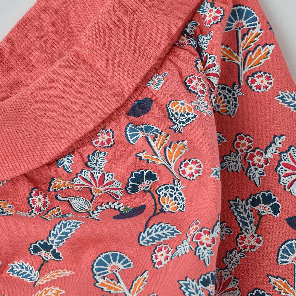 Jelliene - Baby Coral Floral Pants