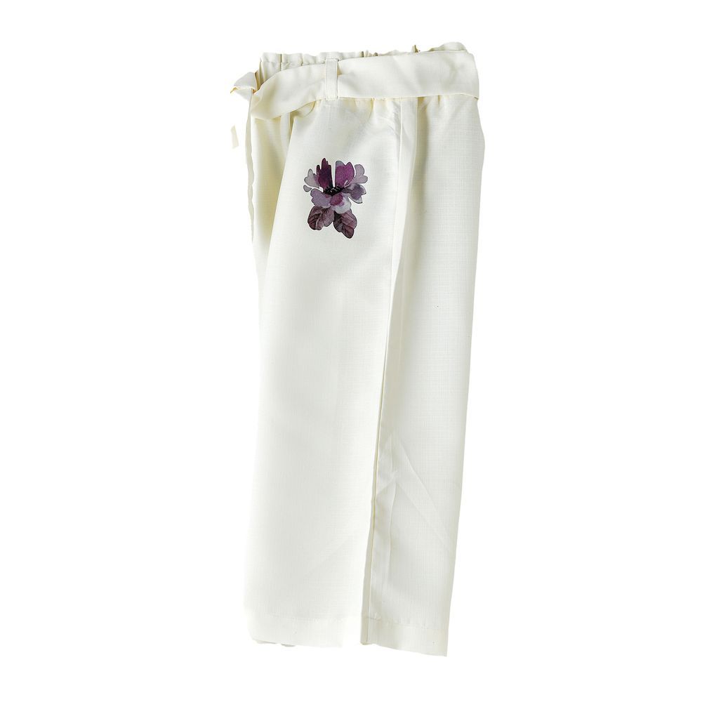 Jelliene - Girls' Floral Embellished Culottes - White