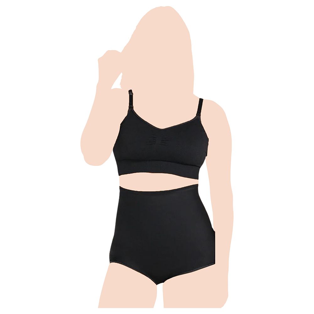 Mums & Bumps - Leonisa - High-Tech Clip Cup Maternity & Nursing Bra - Black