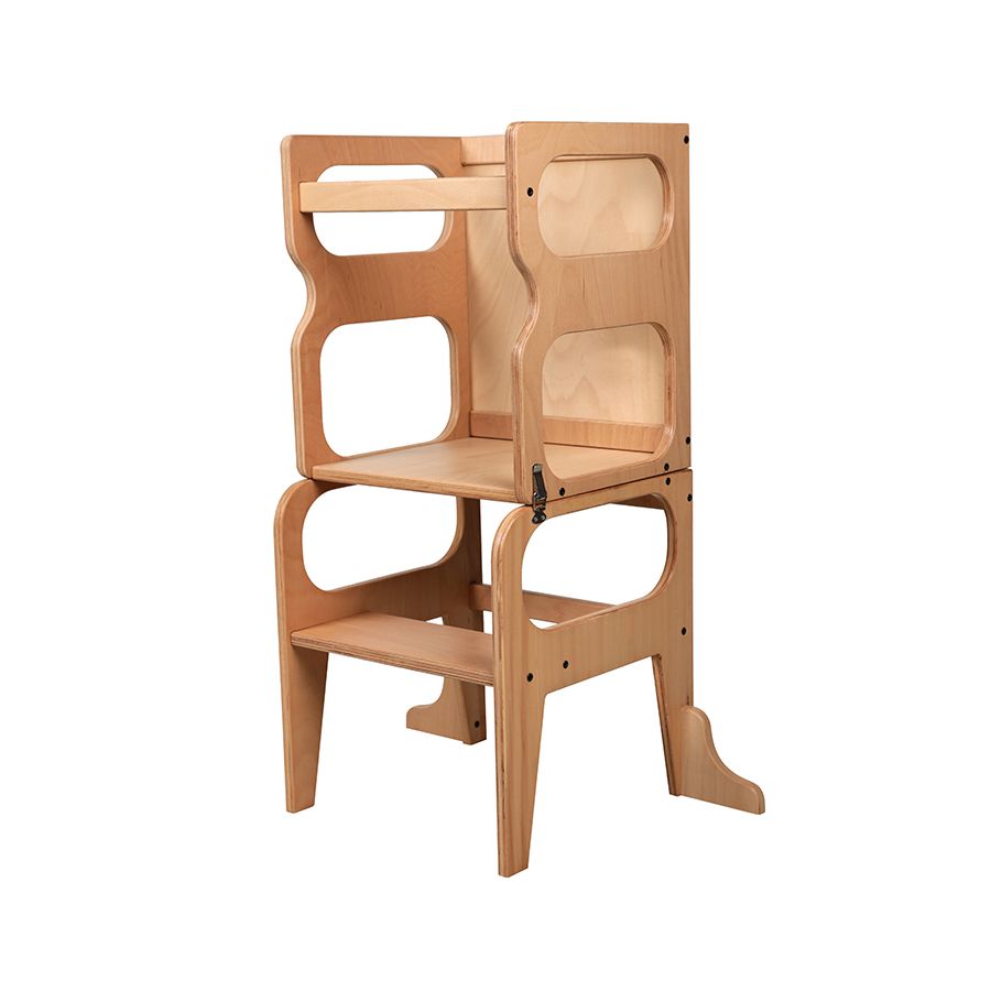 Larisa & Pumpkin - Beech Wood Learning Tower - Natural