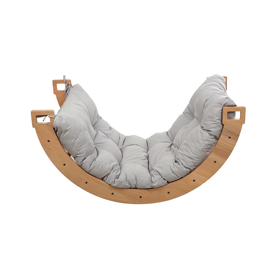 Larisa & Pumpkin - Rocker Balance Arch With Grey Pillow - Large