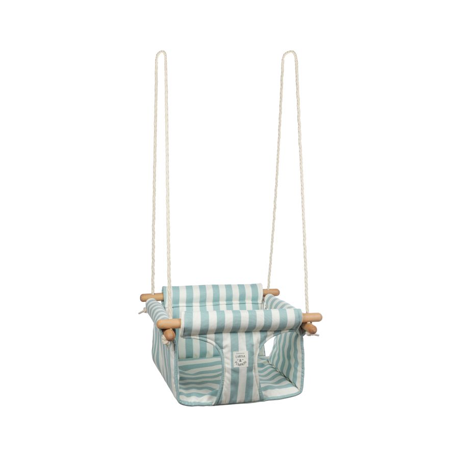 Larisa & Pumpkin - Baby Swing - Blue Striped