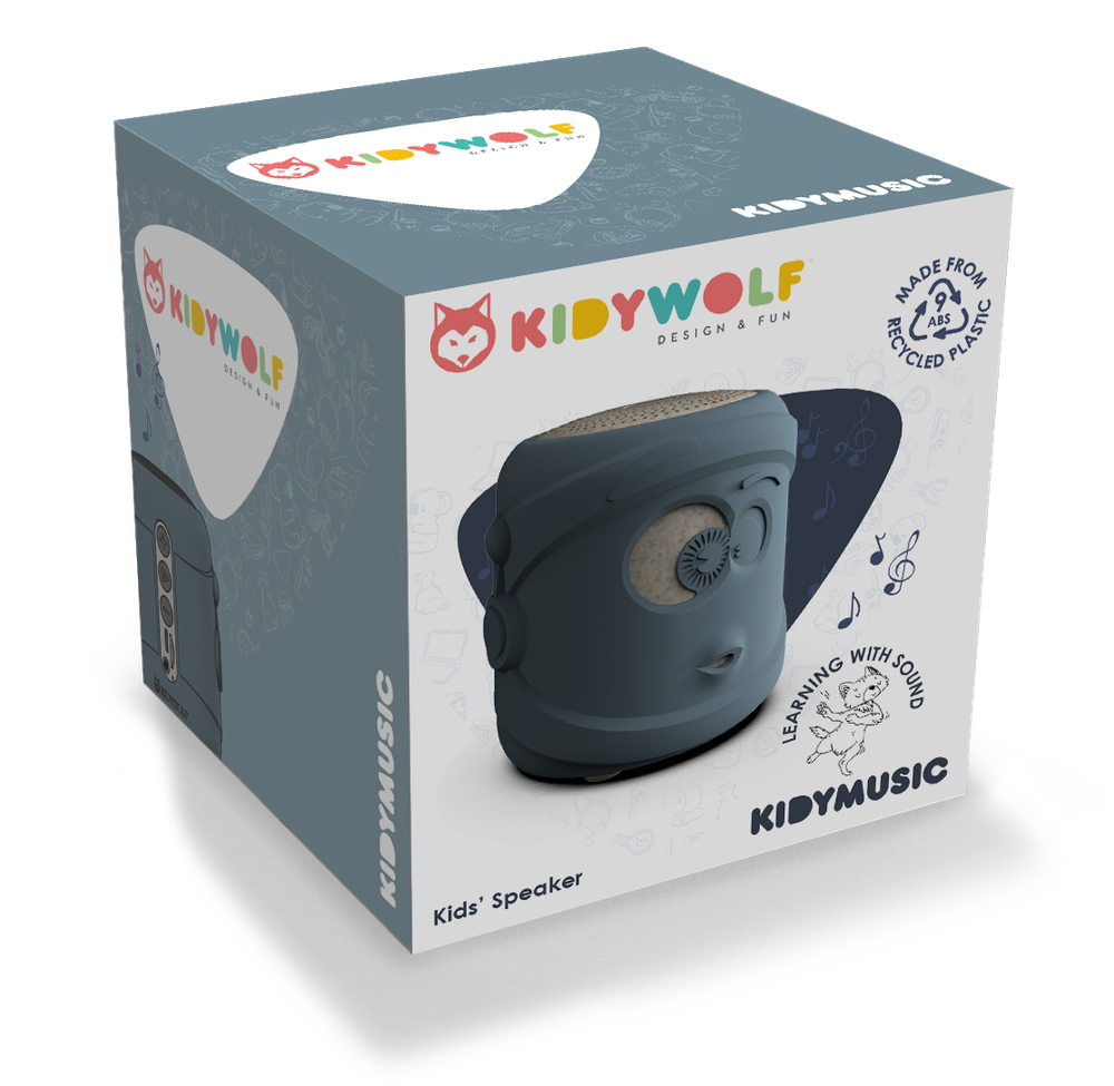 Kidywolf - Kidymusic Nova Kids Portable Bluetooth Speaker - Blue