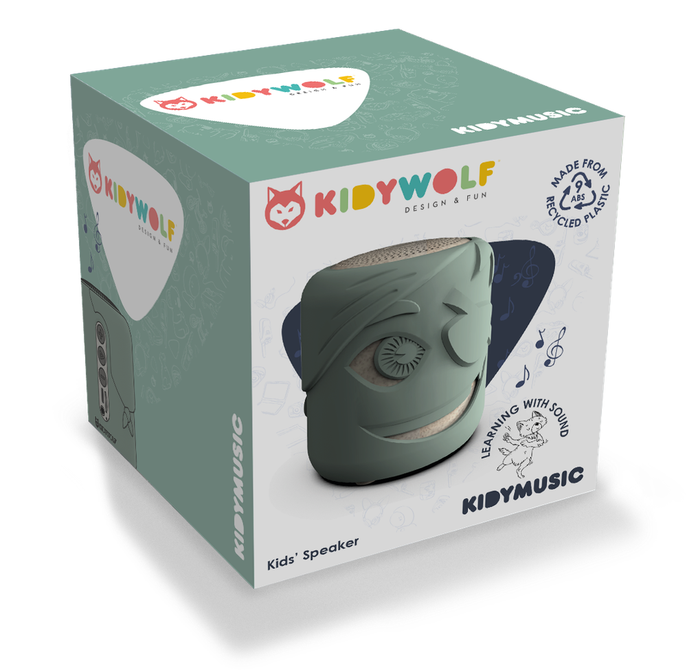 Kidywolf - Kidymusic Sam Kids Portable Bluetooth Speaker - Green