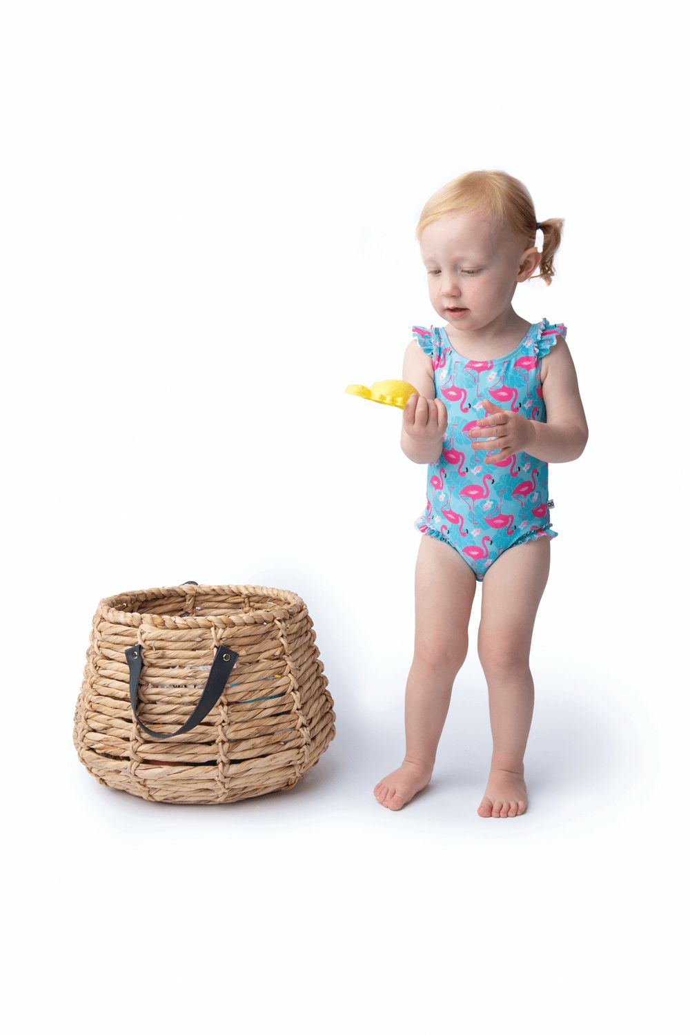 Zoocchini - Baby Ruffled Swimsuit - Flamingo