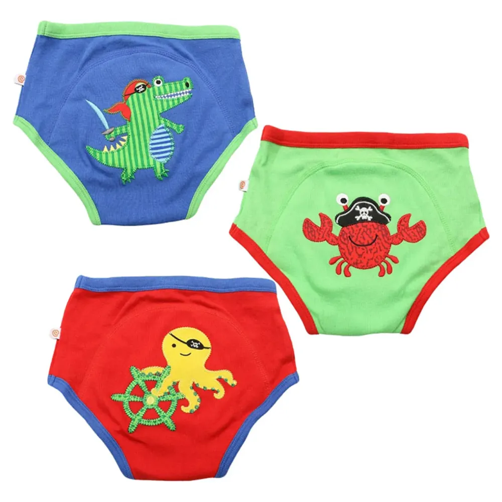 Zoocchini - Boys' Potty Training Pants - Pirate Pals - 3 Pcs