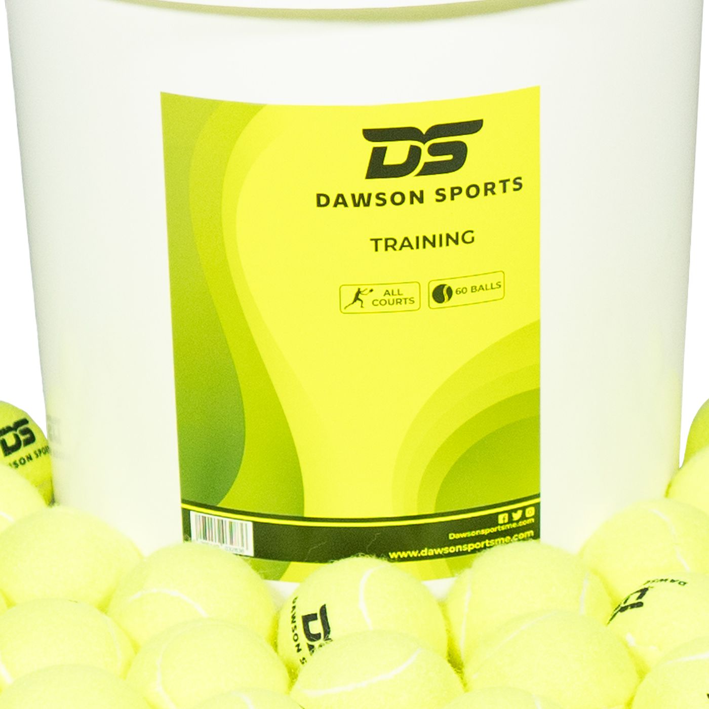 Dawson Sports - Tennis Balls Bucket - Pack of 1 - 60pcs