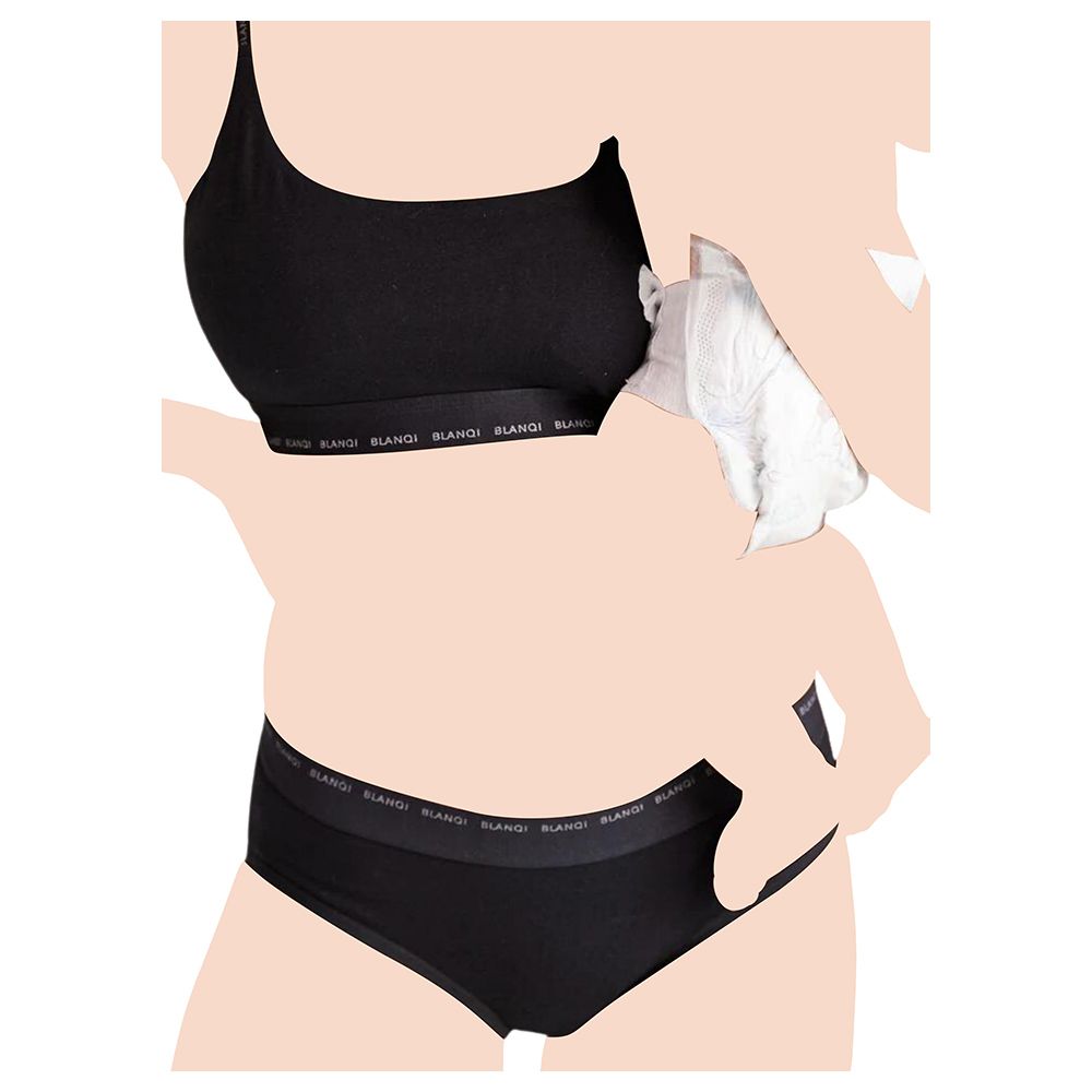 Mums & Bumps - Blanqi - Soft Adjustable Maternity & Postpartum Bra - Black