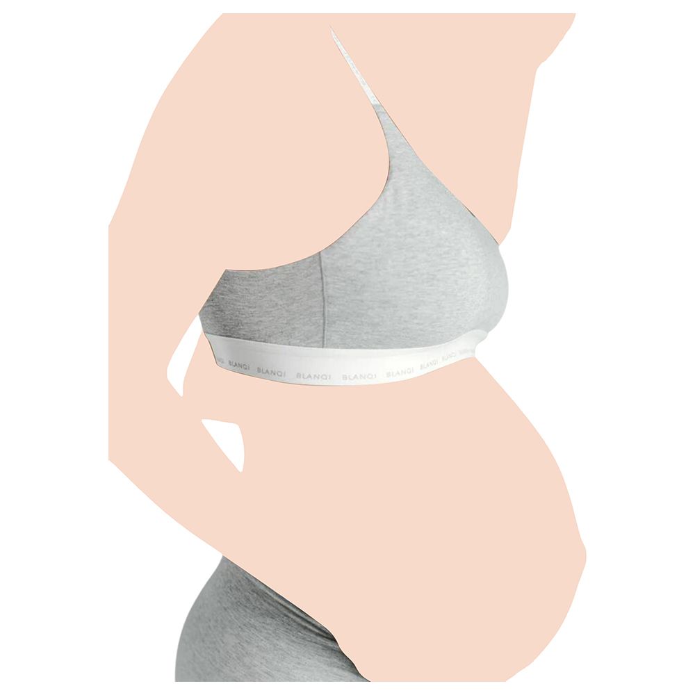 Mums & Bumps - Blanqi - Soft Adjustable Maternity & Postpartum Bra - Heather Grey