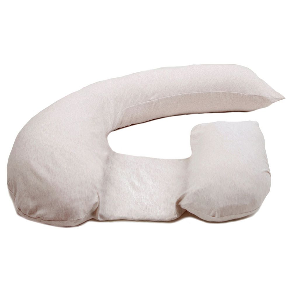 Mums & Bumps - Dreamgenii - Pregnancy, Support & Feeding Pillow - Beige Marl