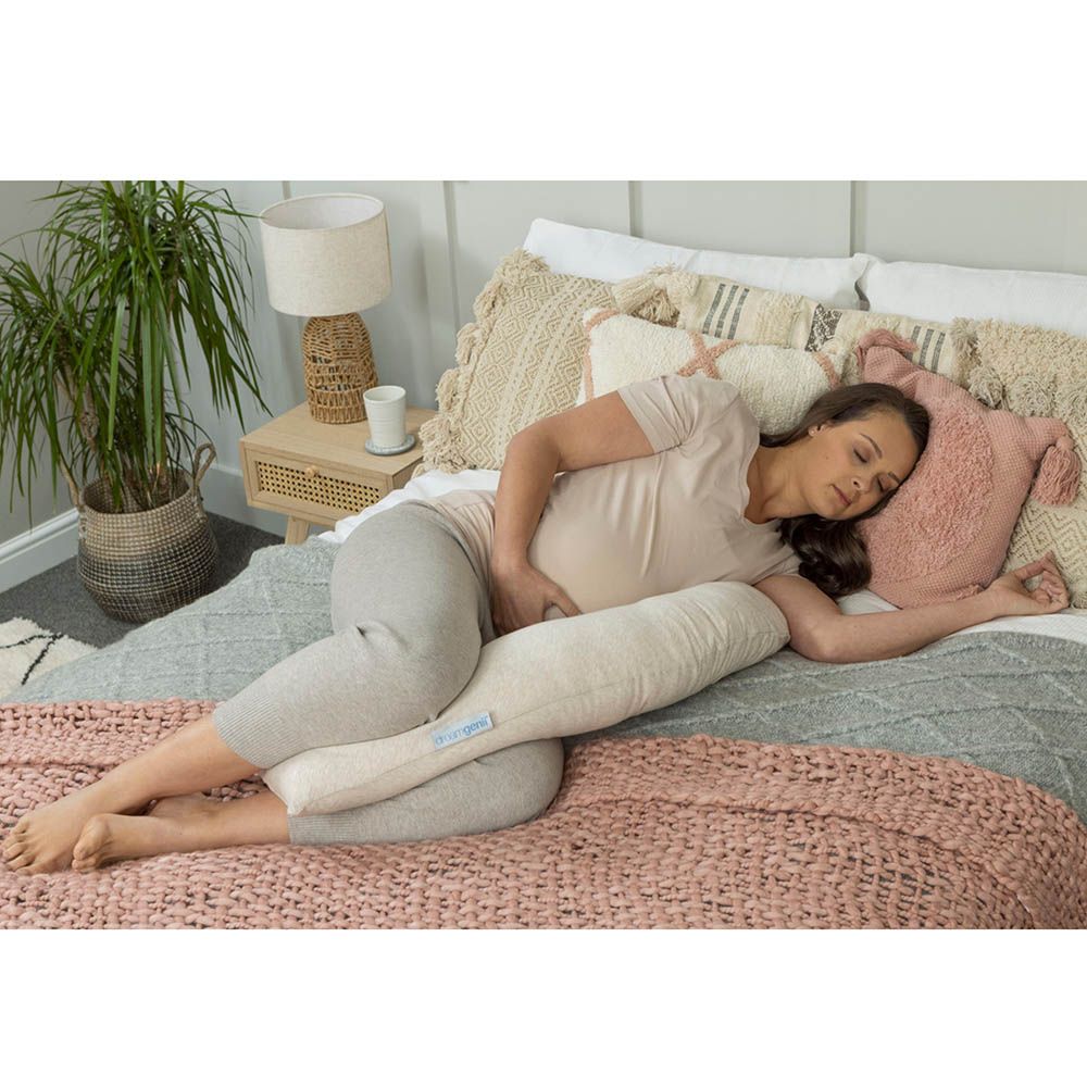 Mums & Bumps - Dreamgenii - Pregnancy, Support & Feeding Pillow - Beige Marl