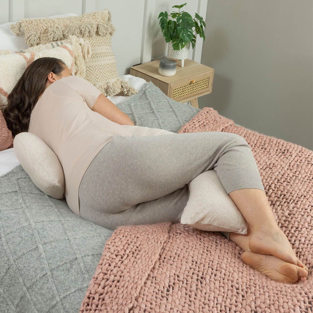 Mums & Bumps - Dreamgenii - Pregnancy, Support & Feeding Pillow - Beige Marl