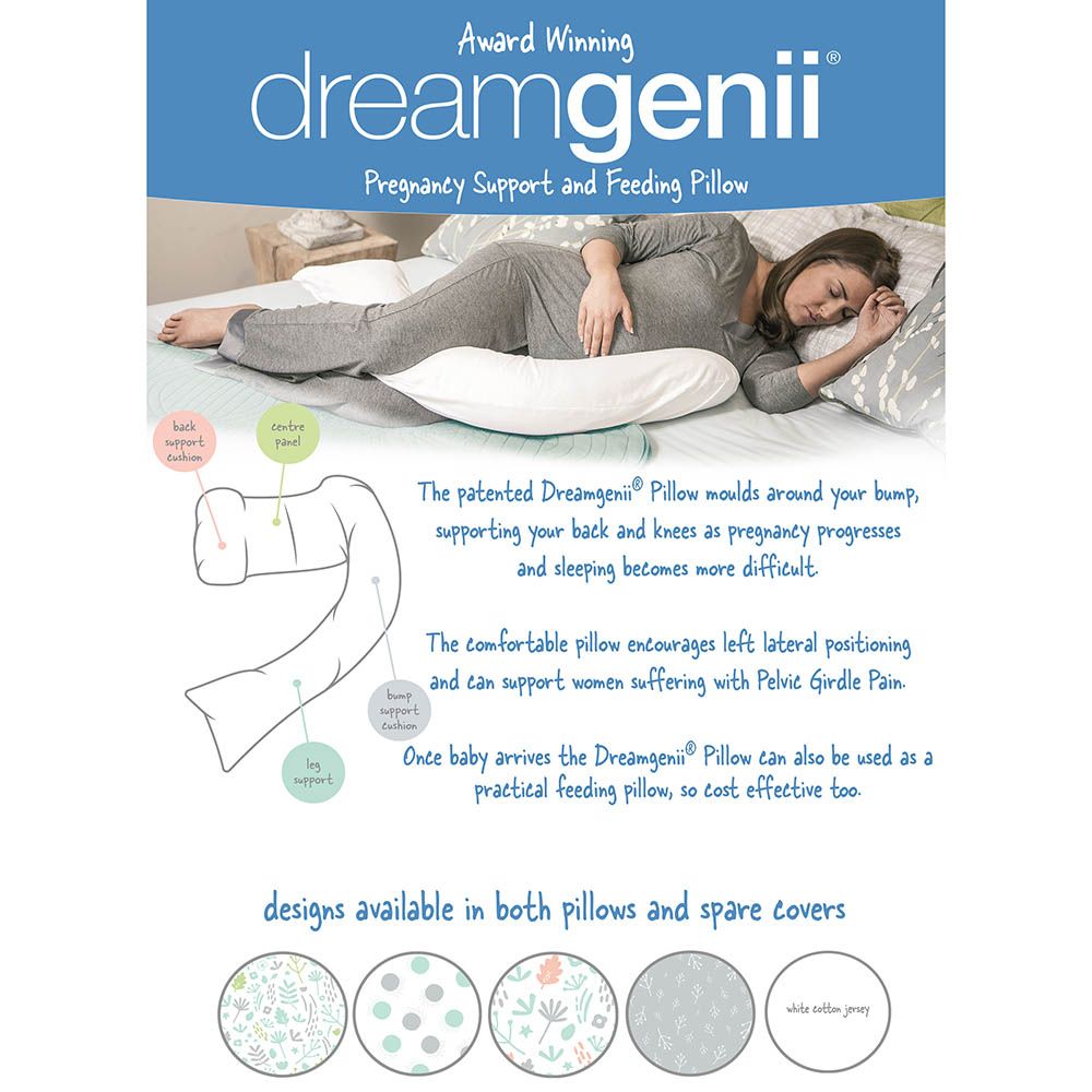 Mums & Bumps - Dreamgenii - Pregnancy, Support & Feeding Pillow - Beige Marl