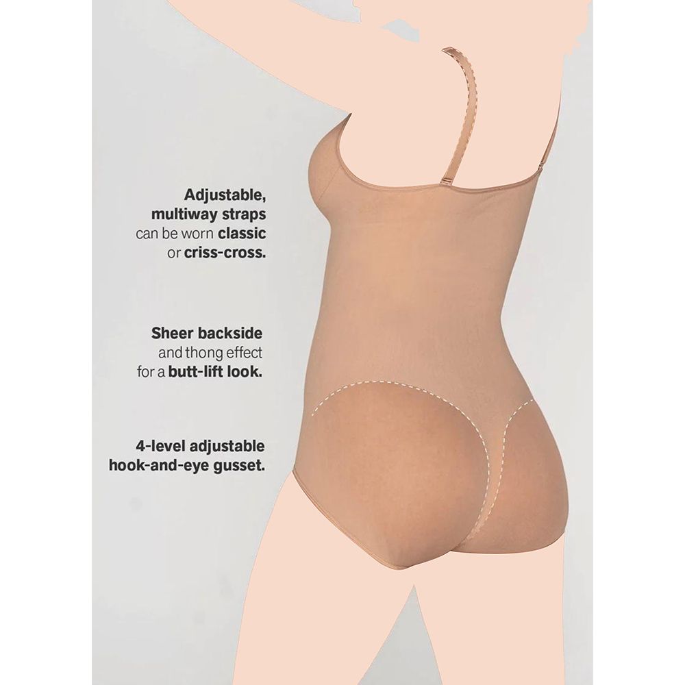 Mums & Bumps - Leonisa - Invisible Bodysuit Shaper W/ Targeted Compression - Nude