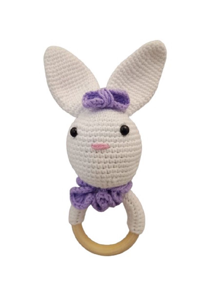 Pikkaboo - Heavenlyhugs Miss Rabbit Handmade Crochet Teether