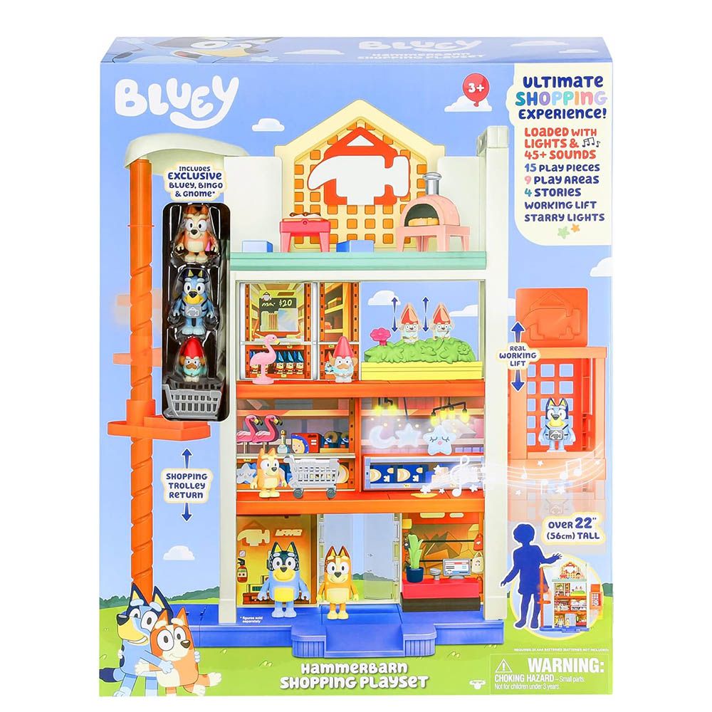 Bluey - Hammerbarn Shopping Playset - 15pcs