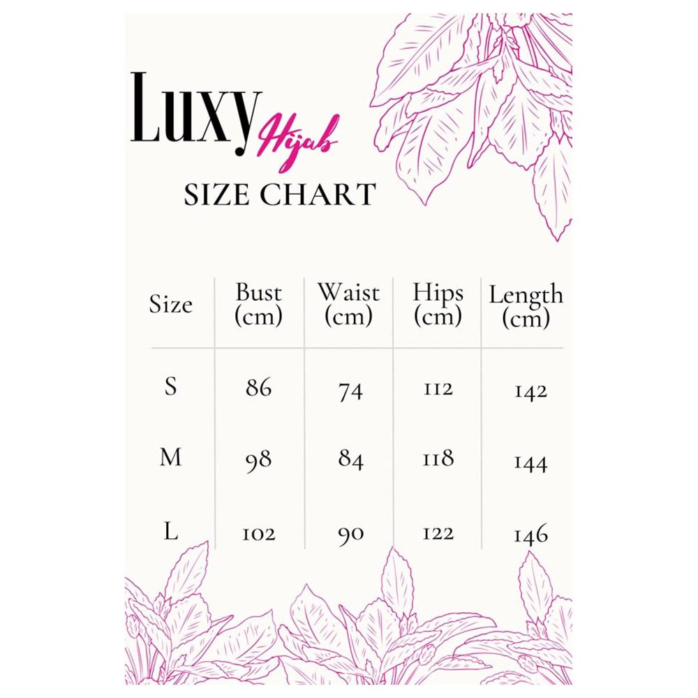 Luxy Hijab - Floral Modest Dress - Pink