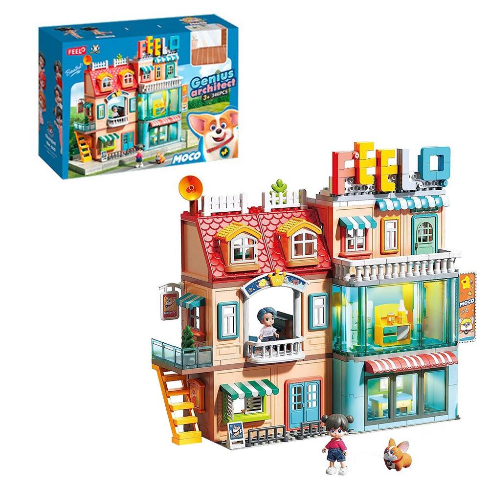 Feelo - Creative Foldable House Building Blocks Set - 346 Pcs